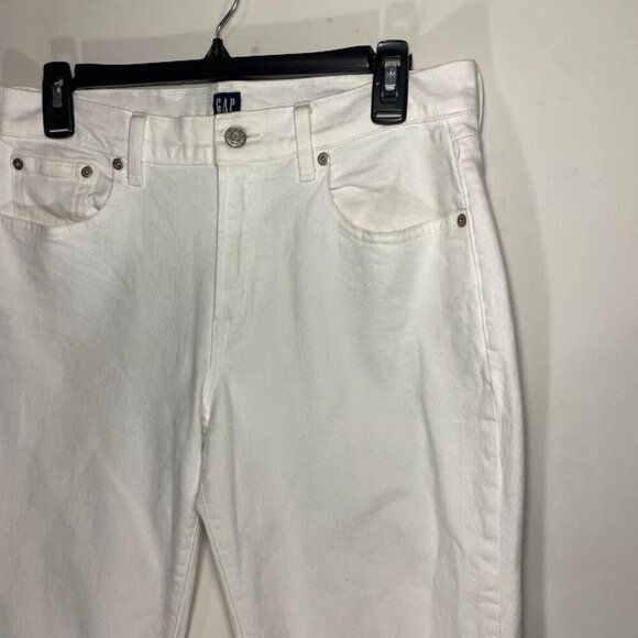 GAP Denim Girlfriend White Pants - Picture 3 of 6